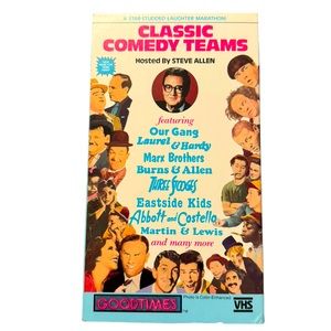 Vintage/Retro VHS Tape: “Classic Comedy Teams,” Hosted By Steve Allen.